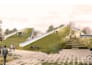 render 2d architectural visualization, photomontage style